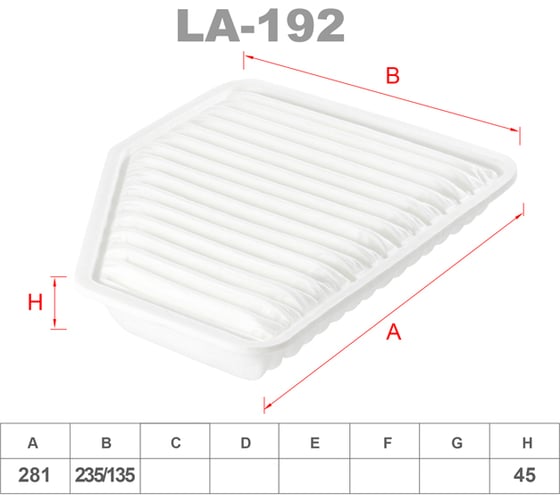 Фильтр воздушный LYNXauto LA-192 1