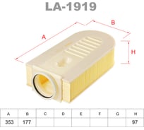 Фильтр воздушный LYNXauto LA-1919