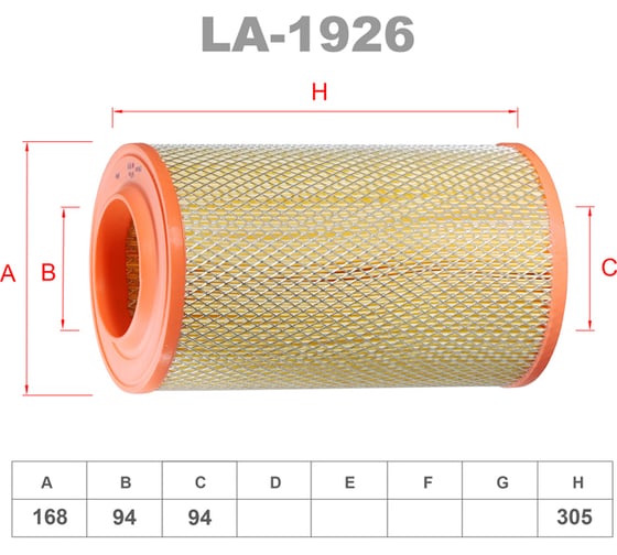 Фильтр воздушный LYNXauto LA-1926 1