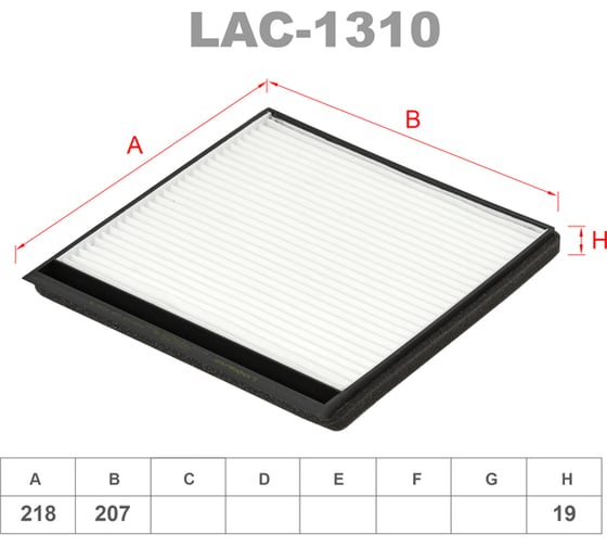 Фильтр салонный LYNXauto LAC-1310