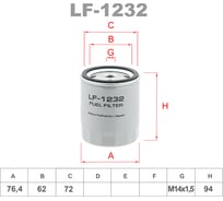 Фильтр топливный LYNXauto LF-1232