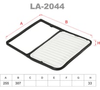 Фильтр воздушный LYNXauto LA-2044