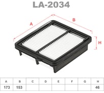 Фильтр воздушный LYNXauto LA-2034