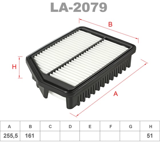 Фильтр воздушный LYNXauto LA-2079 1
