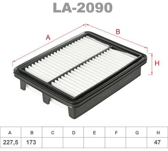 Фильтр воздушный LYNXauto LA-2090 1