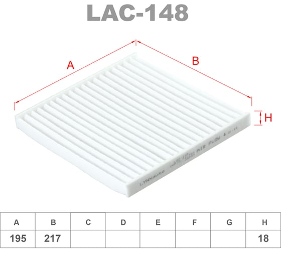 Фильтр салонный LYNXauto LAC-148 1