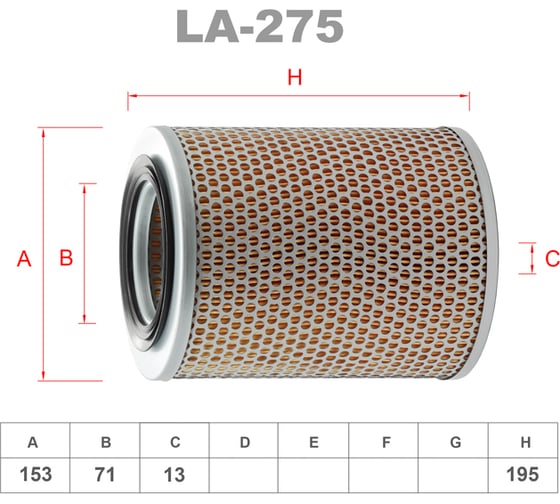 Фильтр воздушный LYNXauto LA-275 1