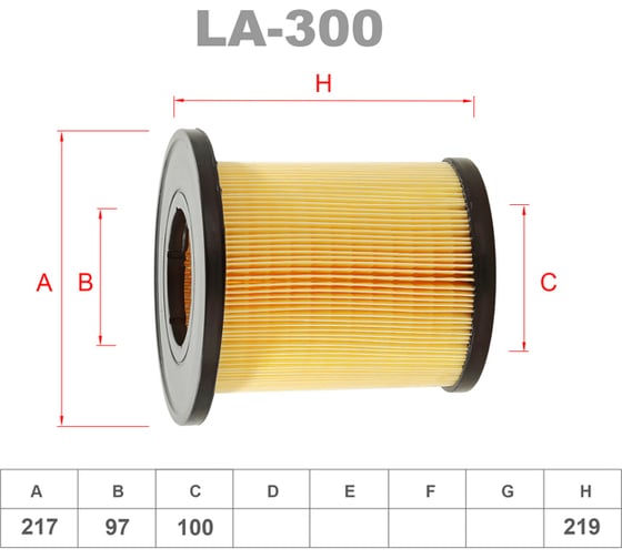 Фильтр воздушный LYNXauto LA-300 1