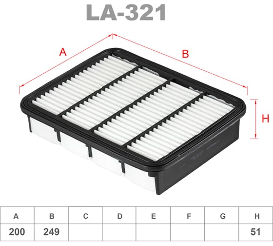 Фильтр воздушный LYNXauto LA-321 1
