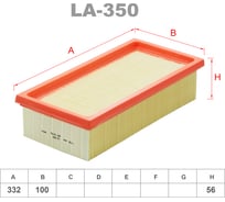 Фильтр воздушный LYNXauto LA-350