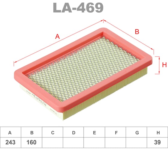 Фильтр воздушный LYNXauto LA-469 1