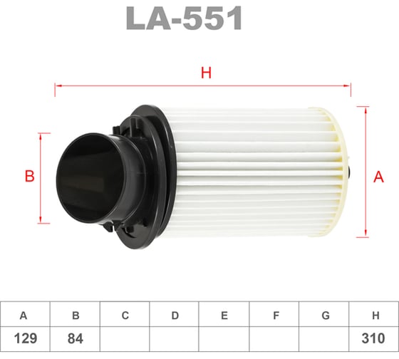 Фильтр воздушный LYNXauto LA-551 1