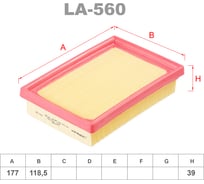 Фильтр воздушный LYNXauto LA-560