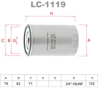 Фильтр масляный LYNXauto LC-1119