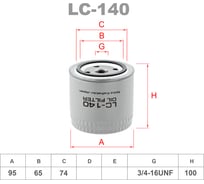 Фильтр масляный LYNXauto LC-140