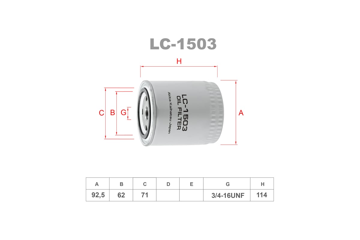 Фильтр масляный LYNXauto LC-1503