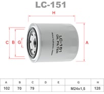 Фильтр масляный LYNXauto LC-151