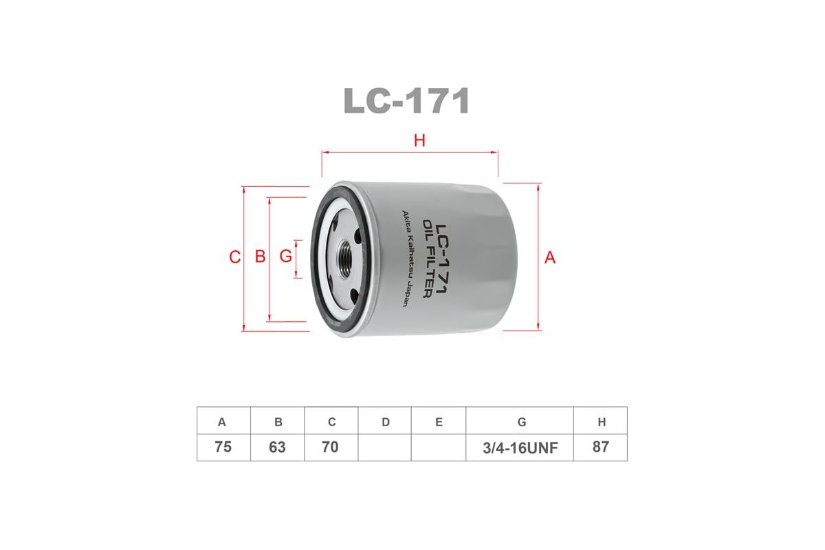 Фильтр масляный LYNXauto LC-171