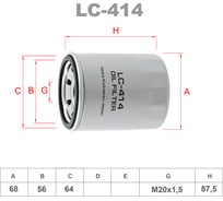 Фильтр масляный LYNXauto LC-414