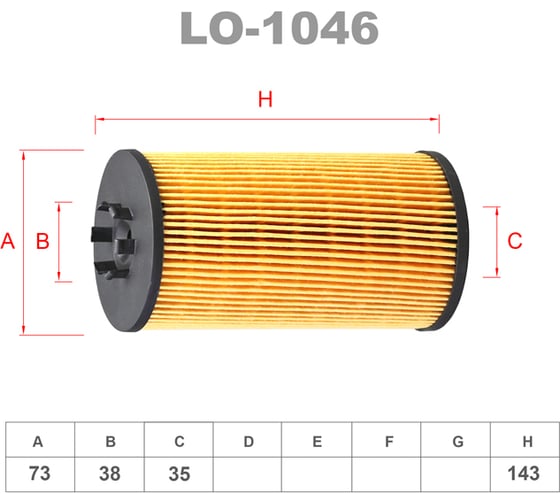 Фильтр масляный LYNXauto LO-1046