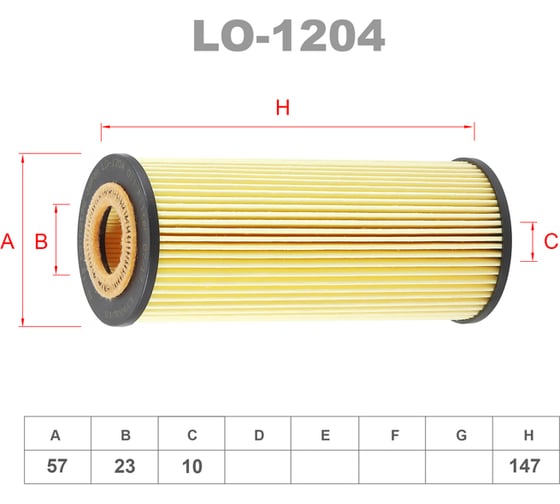 Фильтр масляный LYNXauto LO-1204