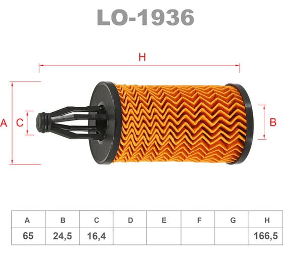 Фильтр масляный LYNXauto LO-1936