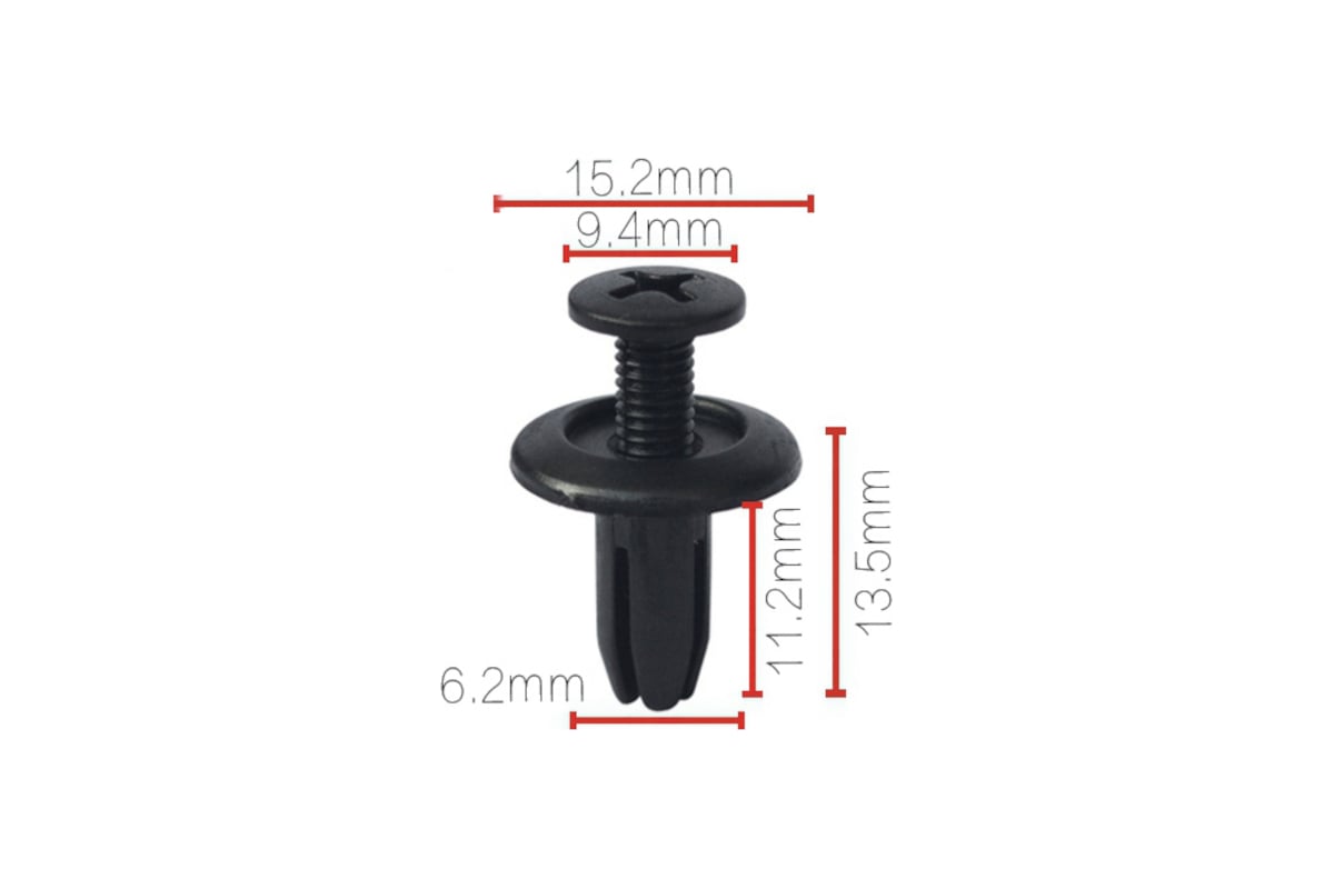 Клипса крепежная 10 шт для а/м GM, Mazda, Nissan бампера 20426301 Nord ...