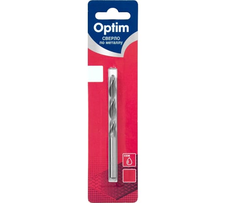 Сверло по металлу, цилиндрический хвостовик, 6 мм Optim 360060