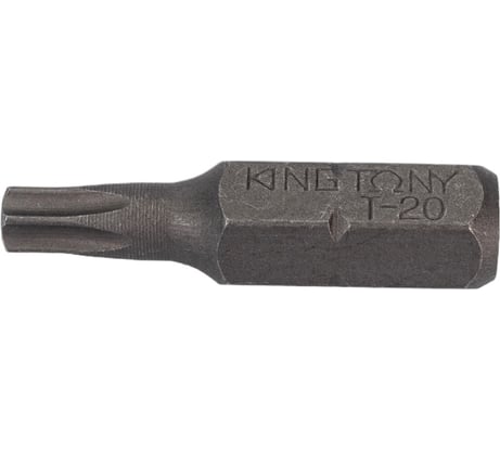Вставка бита торцевая 1/4", TORX, T20, L=25, с отверстием KING TONY 102520U