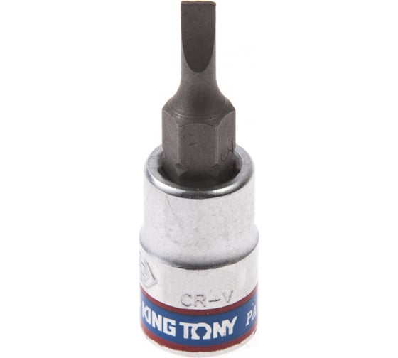 Головка-бита торцевая, 1/4", Slotted, 4,0х1,2 мм, L=37 мм KING TONY 203204 1