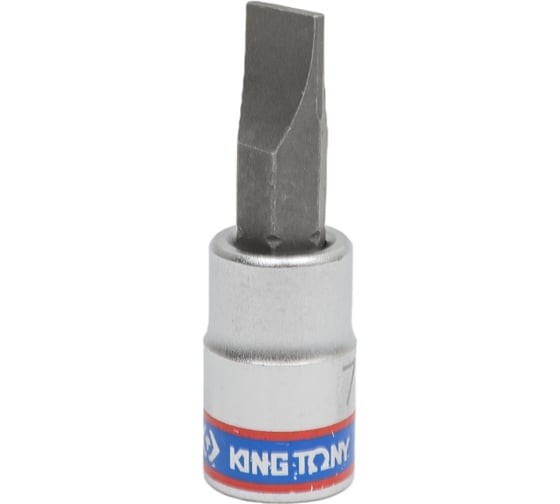 Головка-бита торцевая, 1/4", Slotted, 7,0х1,2 мм, L=37 мм KING TONY 203207 1