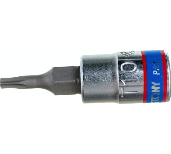 Головка-бита торцевая 1/4", TORX с отверстием, T10Н, L=37 мм KING TONY 203710