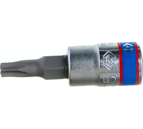 Головка-бита торцевая 1/4", TORX с отверстием, T25Н, L=37 мм KING TONY 203725 1
