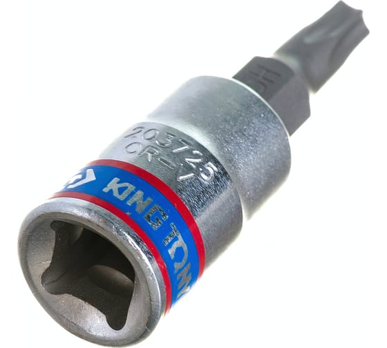 Головка-бита торцевая 1/4", TORX с отверстием, T25Н, L=37 мм KING TONY 203725