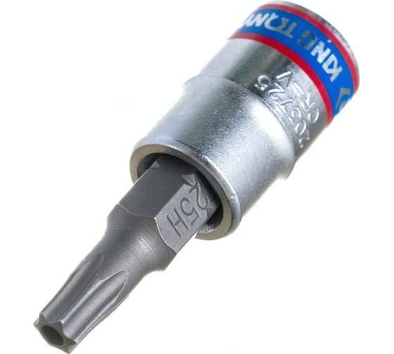 Головка-бита торцевая 1/4", TORX с отверстием, T25Н, L=37 мм KING TONY 203725