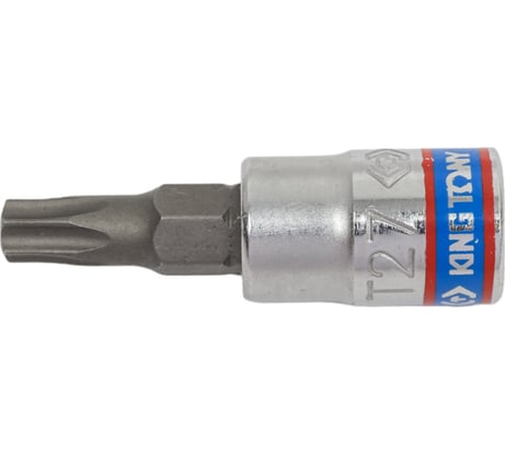 Головка-бита торцевая 1/4", TORX с отверстием, T27Н, L=37 мм KING TONY 203727