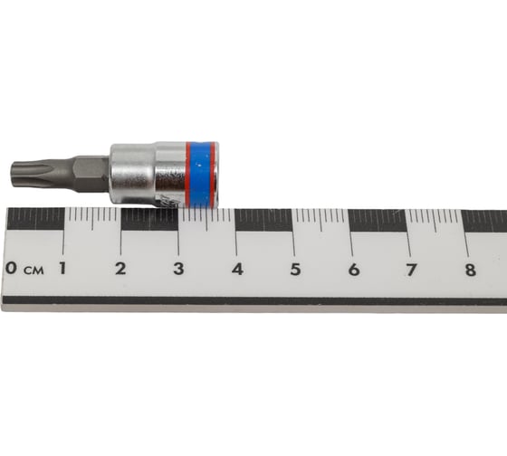 Головка-бита торцевая 1/4", TORX с отверстием, T27Н, L=37 мм KING TONY 203727