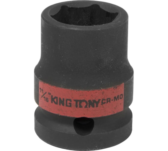 Головка торцевая ударная шестигранная 1/2", 11/16", дюймовая KING TONY 453522S 1