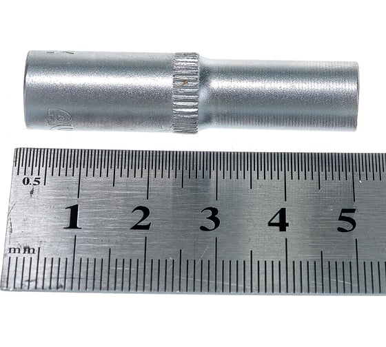 Головка шестигранная удлиненная 1/4", 7 мм, 50 мм  AV Steel AV-500207