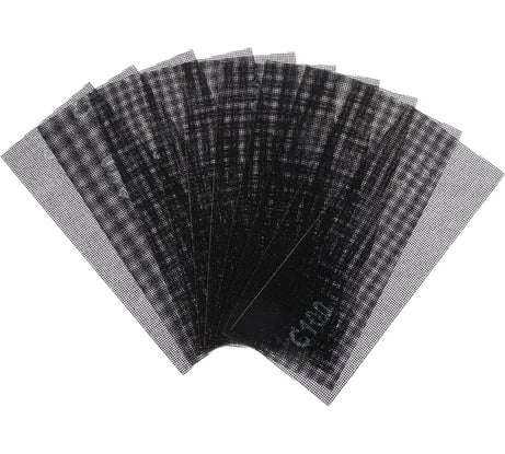 Сетка абразивная водостойкая, корунд, 115x280 мм, Р100, 10 шт ТУНДРА 1300831