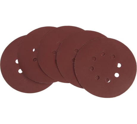 Круг абразивный шлифовальный под липучку перфорированный, 150 мм, Р1000, 5 шт ТУНДРА 7441684