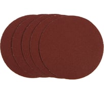 Круг абразивный шлифовальный под липучку 150 мм, Р100, 5 шт ТУНДРА 9422559