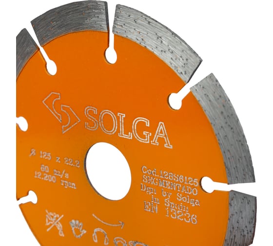 Диск алмазный сегментный Basic Universal по железобетону 125х22.23 мм Solga Diamant 128S6125