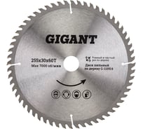 Пильный диск Чистый рез по дереву 255x30х2,4 мм, 60 зубьев Gigant G-110914
