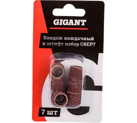 Наждачный бандаж 7 шт, 12.7x12.7 мм Gigant GBEP7