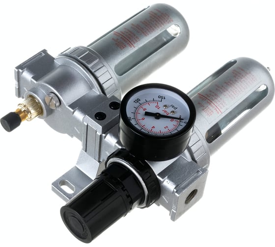 Фильтр влагоотделитель  двойной AFRL802 1/4" с регулятором и лубрикатором Pegas pneumatic PGS-4701