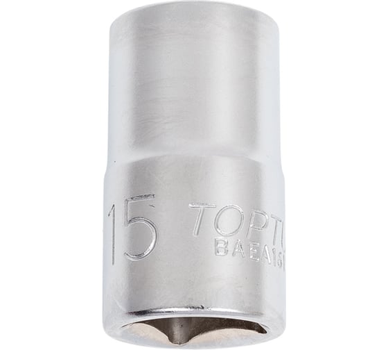 Головка торцевая 6-гранная 15 мм, 1/2"DR TOPTUL BAEA1615