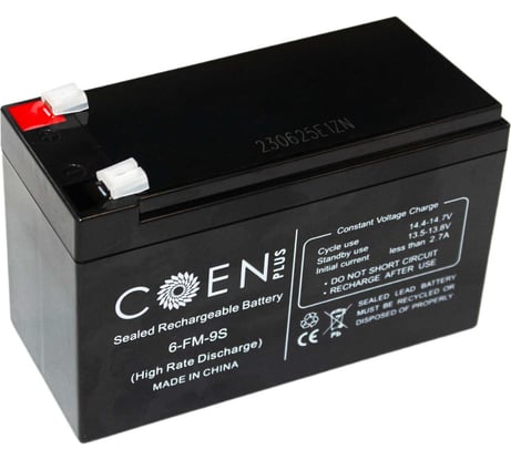 Аккумуляторная батарея 6-FM-9S 12 В, 9 Ач CoEn Plus C-6-FM-9S
