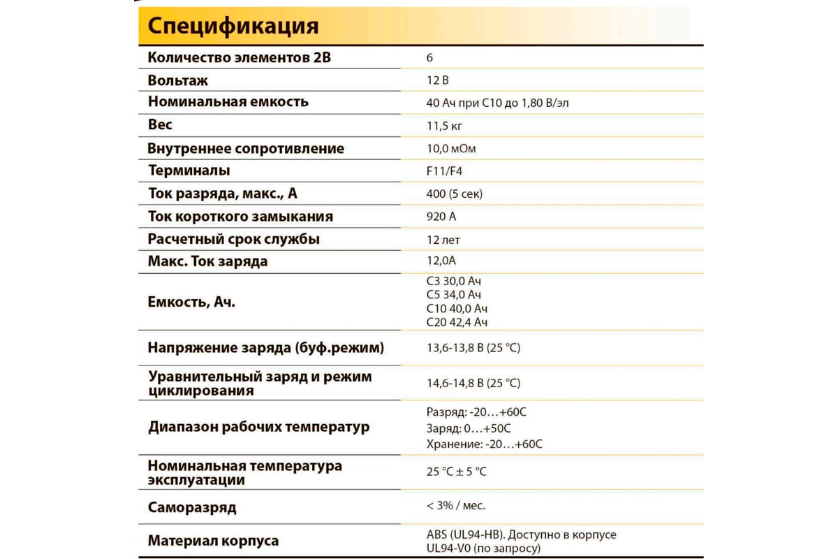 Батарея аккумуляторная 12В, 40Ач CHALLENGER A12-40 - выгодная цена, отзывы,  характеристики, фото - купить в Москве и РФ