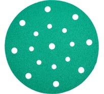 Круг абразивный шлифовальный под липучку Polyester Film Sandpaper P60, 150 мм, 17 отверстий, 25 шт Elsilber EL-APF0060